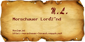 Morschauer Loránd névjegykártya